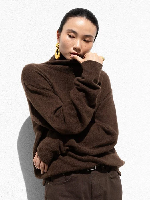 Classic Cashmere Blended Wool High Neck Knit T Classic Cashmere Blended Wool High Neck Knit T by Paper Moon for Women - catalog view