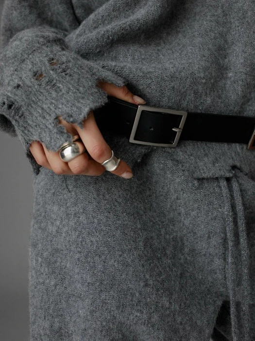Classic Squared Double Buckle Leather Belt Classic Squared Double Buckle Leather Belt by Paper Moon for Women - catalog view