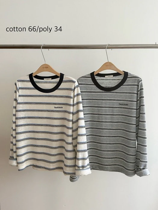 Sandy Striped Long Sleeve Tee by Hiyann for Women - catalog view