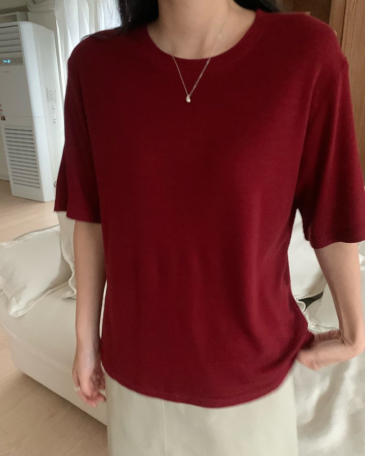 Wool Tencel Short Sleeve Tee by Allu for Women - view 1