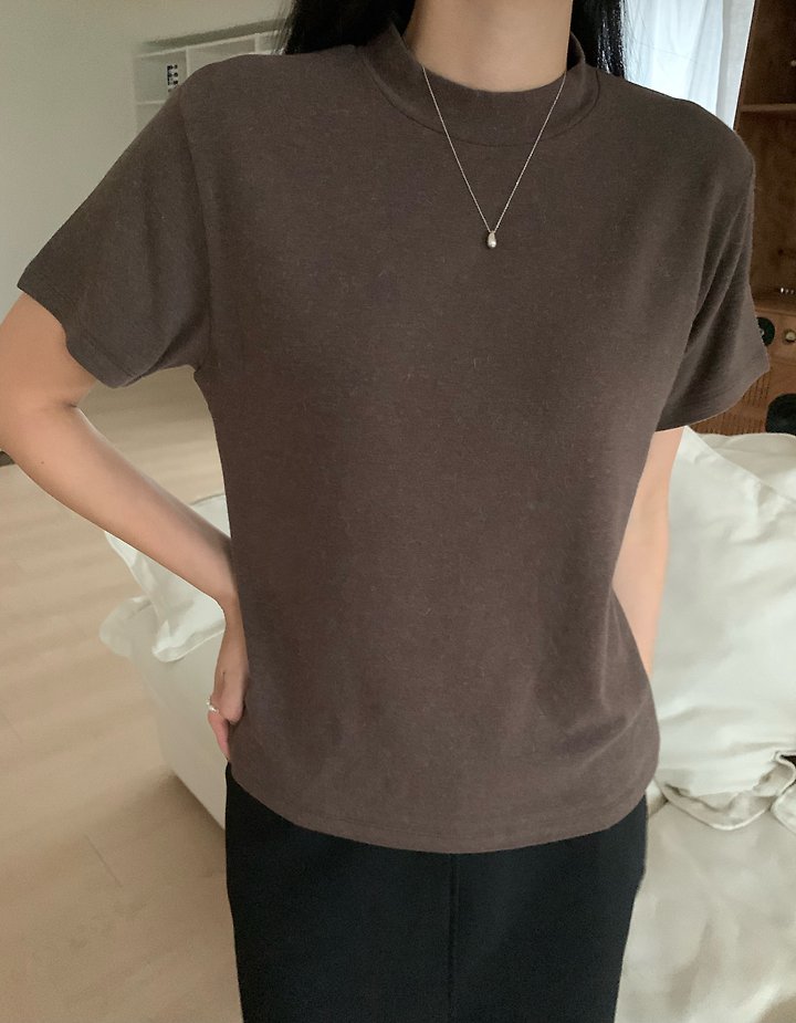 Hair Half Mock Neck Tee by Allu for Women - view 3