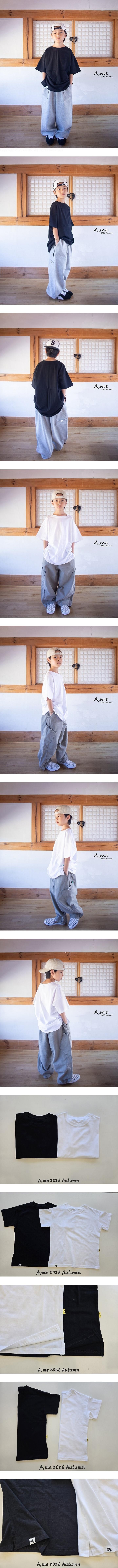 Side Slit Short Sleeve Boxy Tee by Ame for Child - view 2