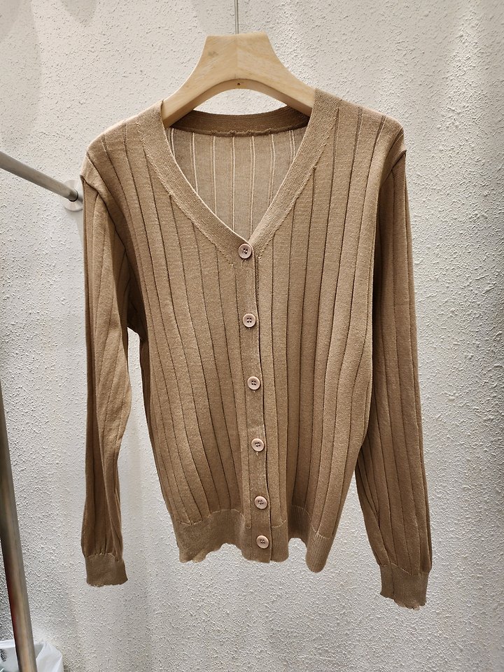 Slim Fit Ribbed Cardigan by Another Plan for Women - view 2