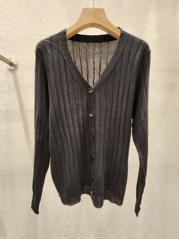 Slim Fit Ribbed Cardigan by Another Plan for Women - view 6