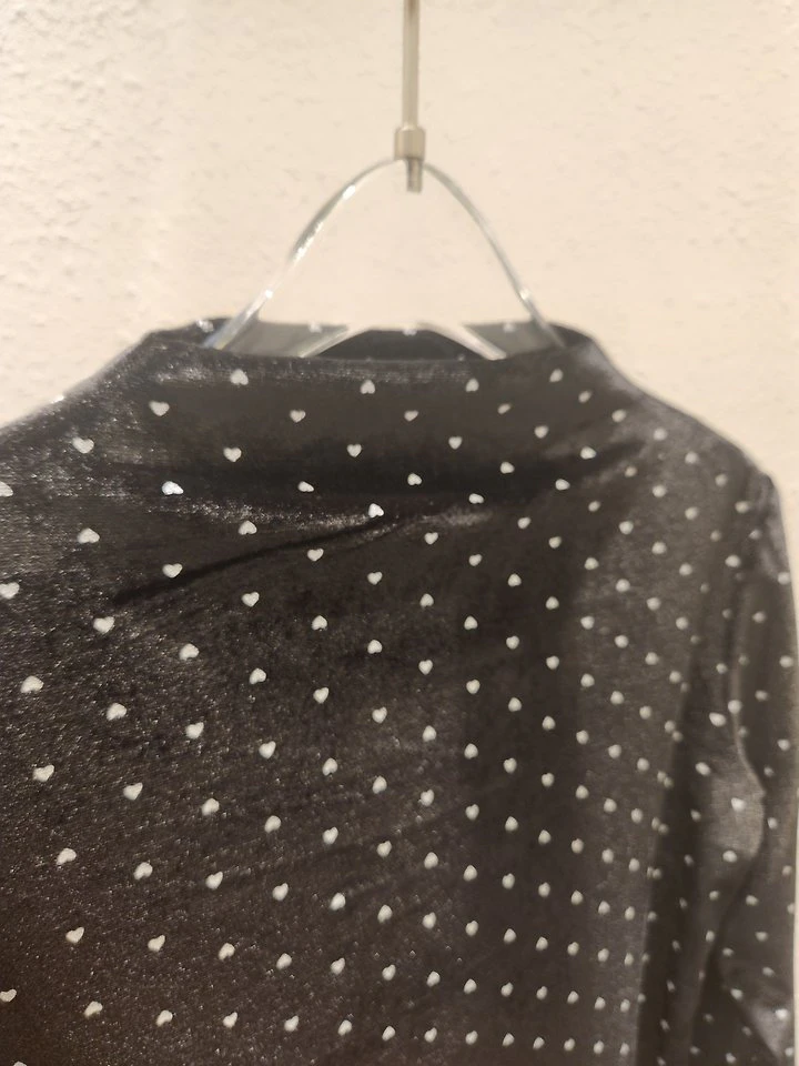 Mini Heart Velvet Half Turtleneck Tee by Another Plan for Women - view 5