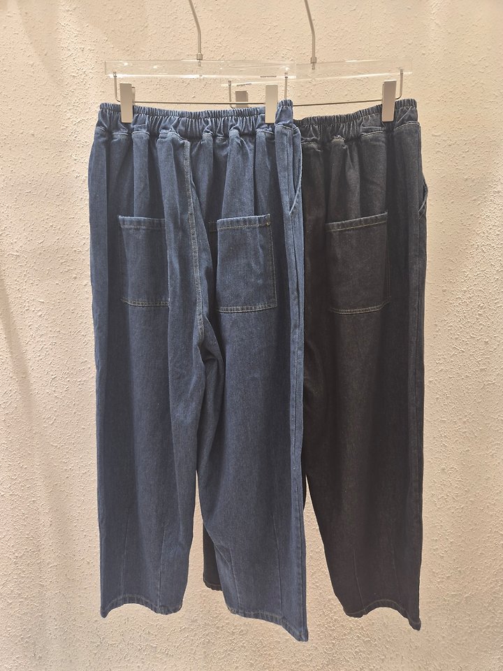 Banding Balloon Denim Pants by Another Plan for Women - view 3