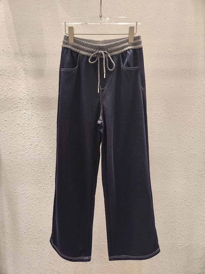 Color Block Fake Denim Pants by Another Plan for Women - view 1