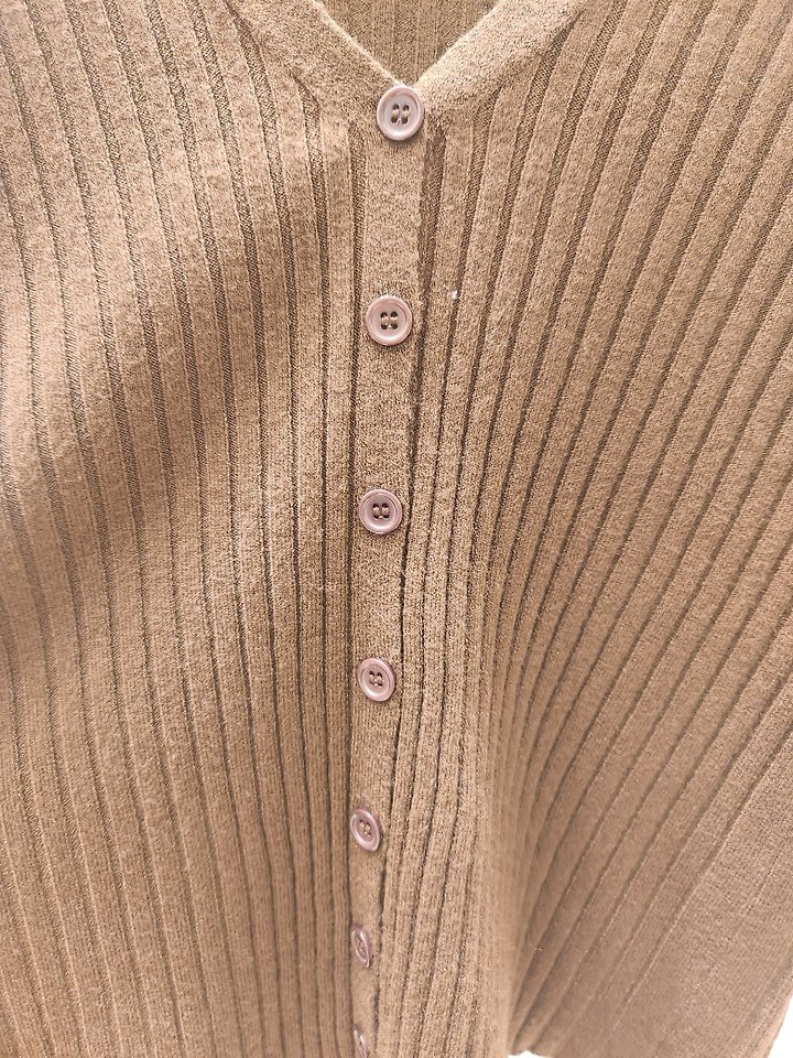 Ribbed V-Neck Cardigan by Another Plan for Women - view 7