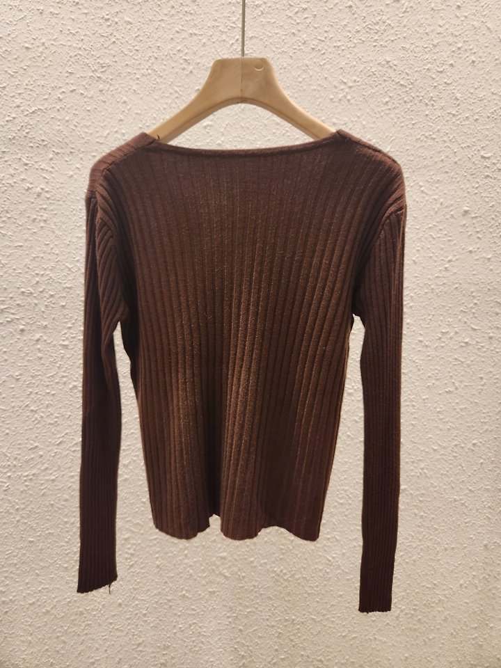Ribbed V-Neck Cardigan by Another Plan for Women - view 9