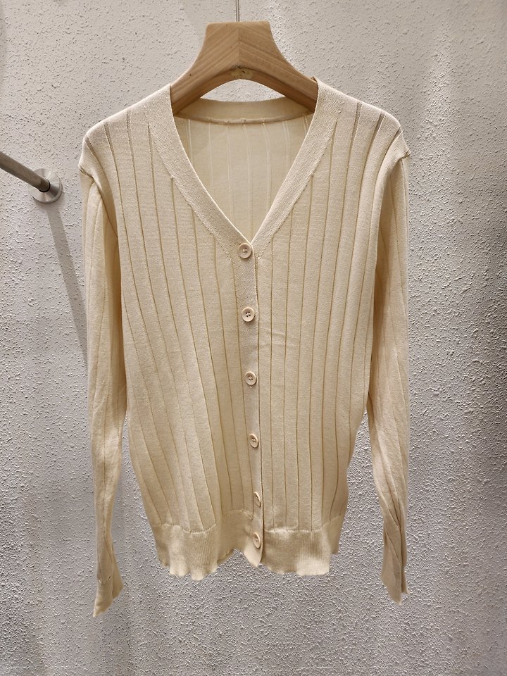 Slim Fit Ribbed Cardigan by Another Plan for Women - view 1