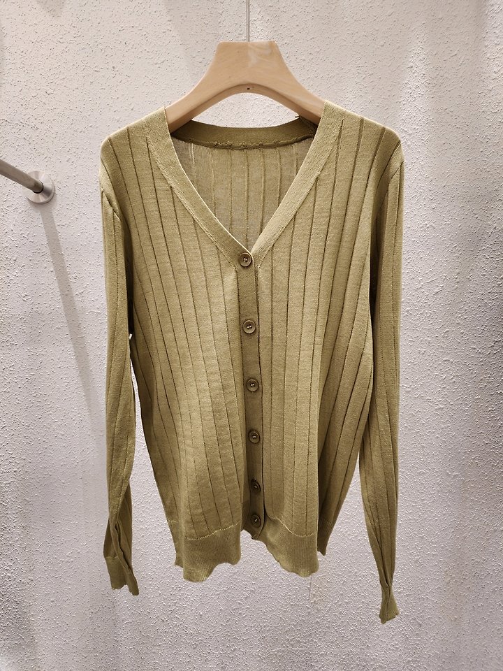 Slim Fit Ribbed Cardigan by Another Plan for Women - view 5