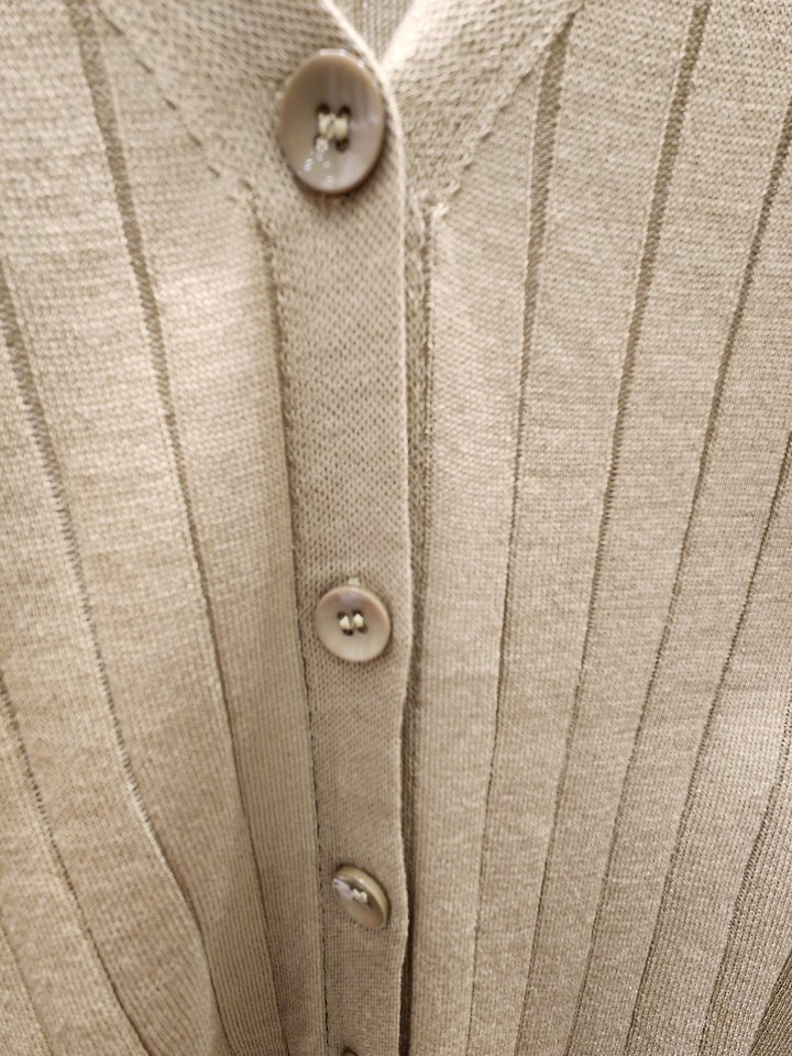 Slim Fit Ribbed Cardigan by Another Plan for Women - view 7