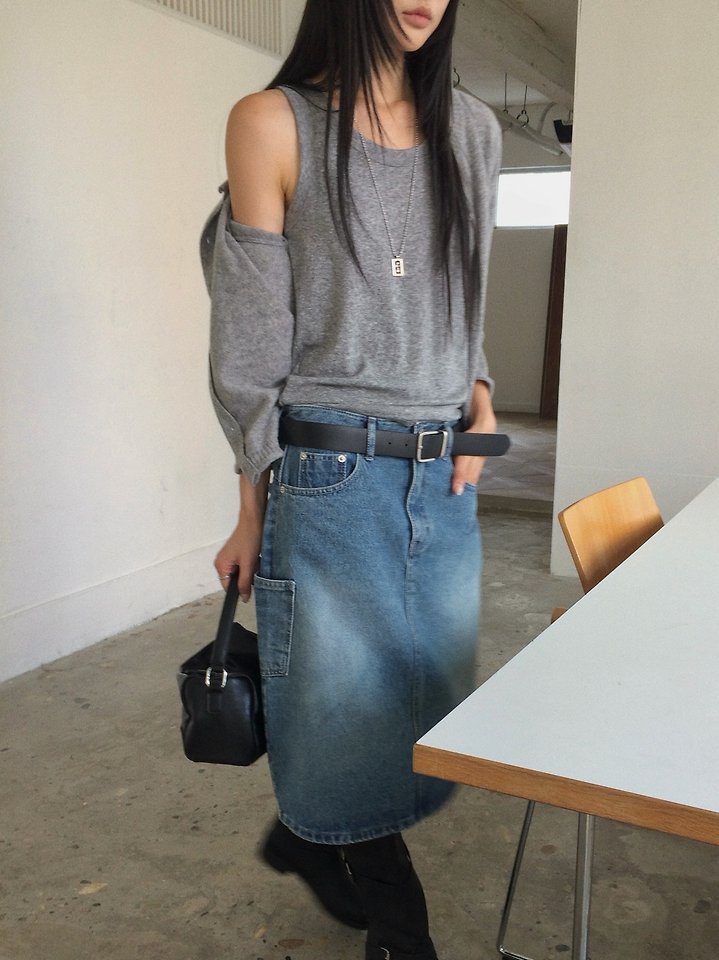 Mare Denim Skirt by Anou for Women - view 9