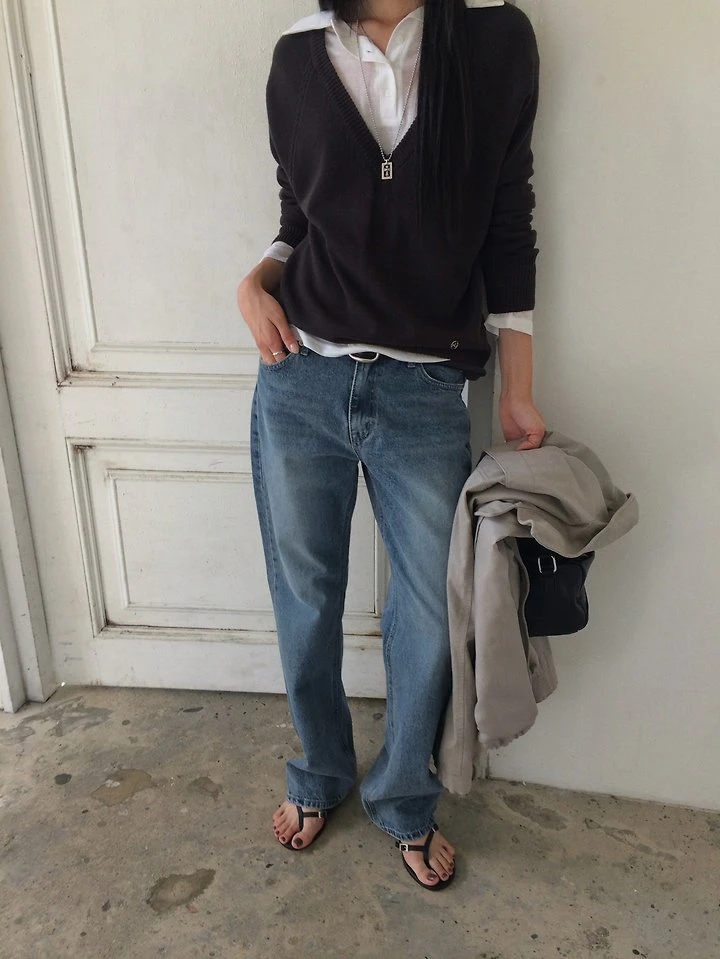 Noel Bootscut Denim Pants by Anou for Women - view 8