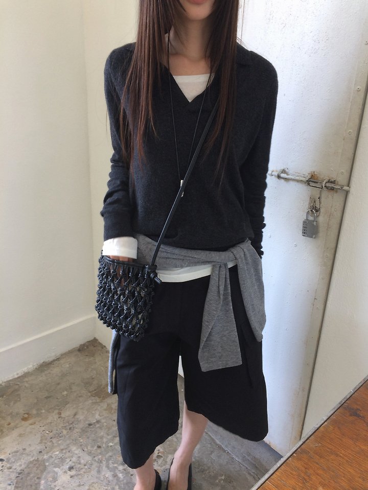 Chloe Collar Knit Top by Anou for Women - view 3
