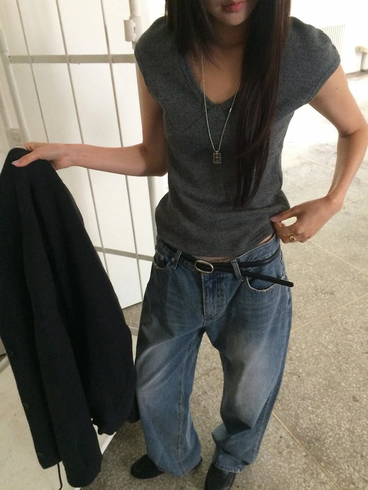 Bruno Damage Denim Pants by Anou for Women - view 1