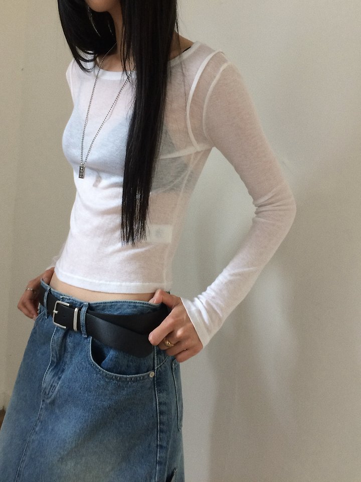Air See Through Tee by Anou for Women - view 1