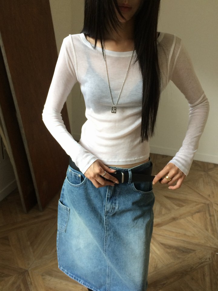 Air See Through Tee by Anou for Women - view 3