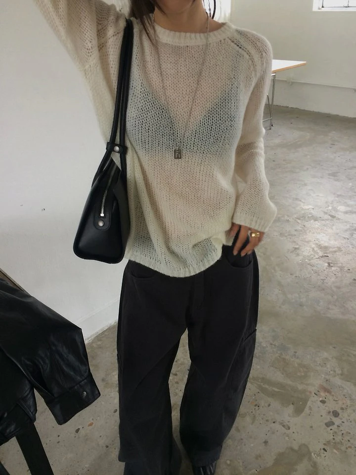 Grain Slit Knit Pullover by Anou for Women - view 1