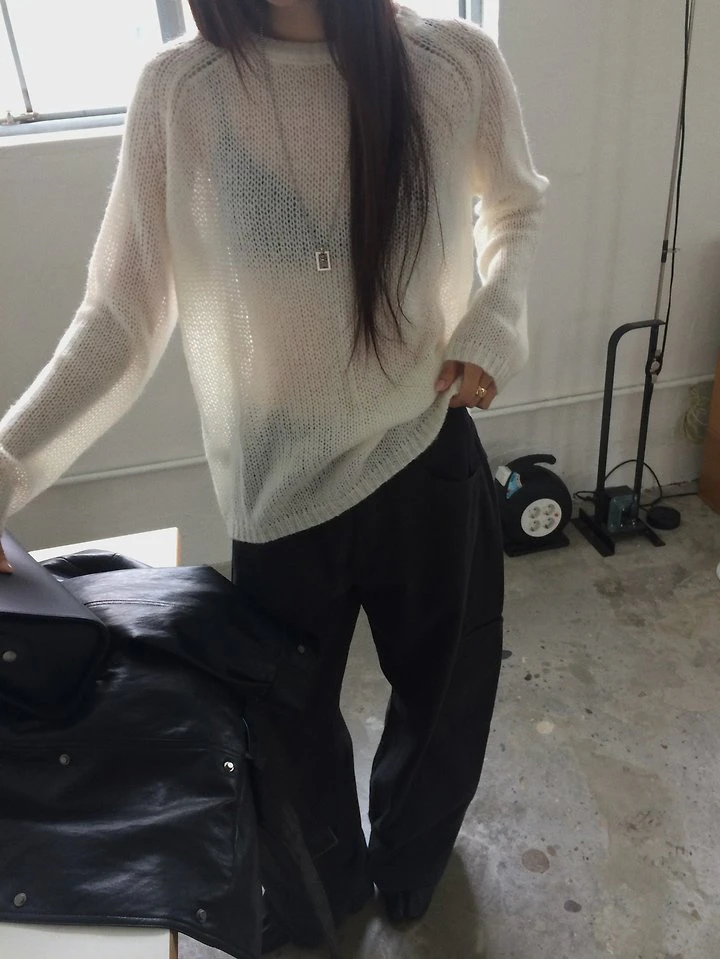 Grain Slit Knit Pullover by Anou for Women - view 3