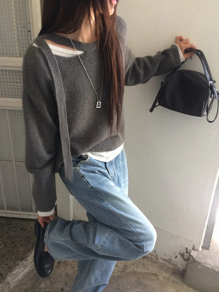 Sophie Strap Knit Top by Anou for Women - view 6