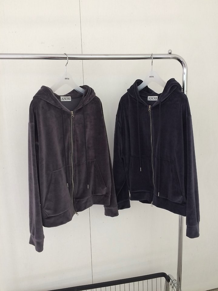 Veloure Hood Zip-up by Anou for Women - view 11