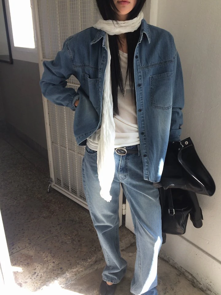 Eddie Denim Shirt by Anou for Women - view 3
