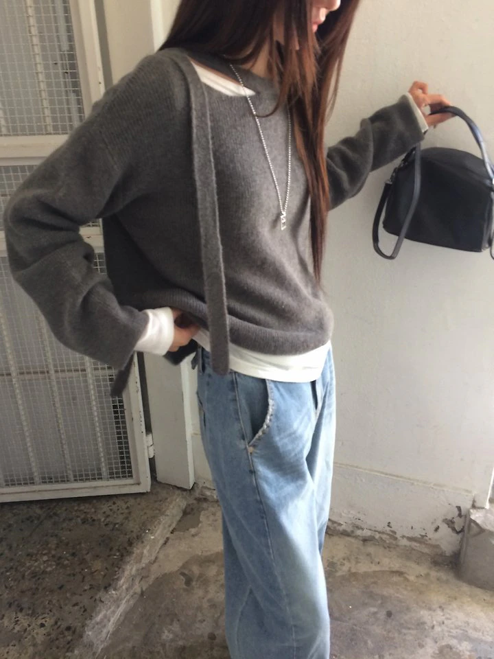 Sophie Strap Knit Top by Anou for Women - view 2