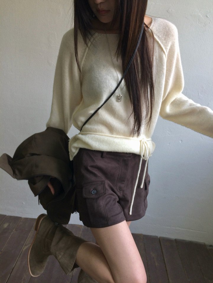 Suede Fozy Shorts by Anou for Women - view 2