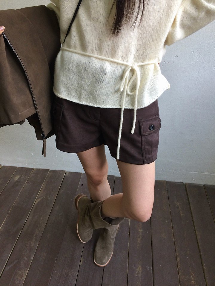 Suede Fozy Shorts by Anou for Women - view 4