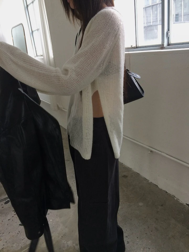 Grain Slit Knit Pullover by Anou for Women - view 2
