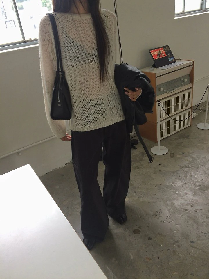 Grain Slit Knit Pullover by Anou for Women - view 4