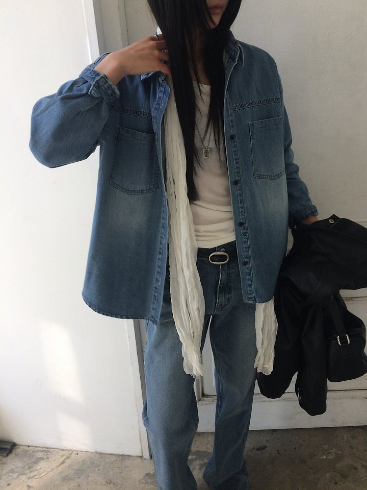 Eddie Denim Shirt by Anou for Women - view 5