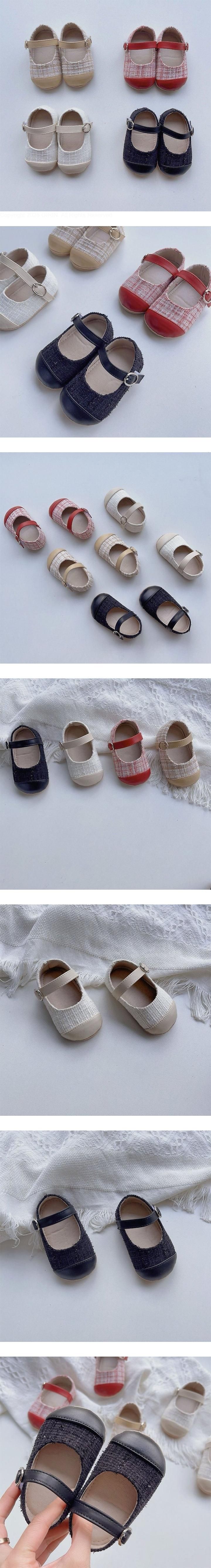 Small Enamel Tweed Shoes by Ante J for Baby - view 1