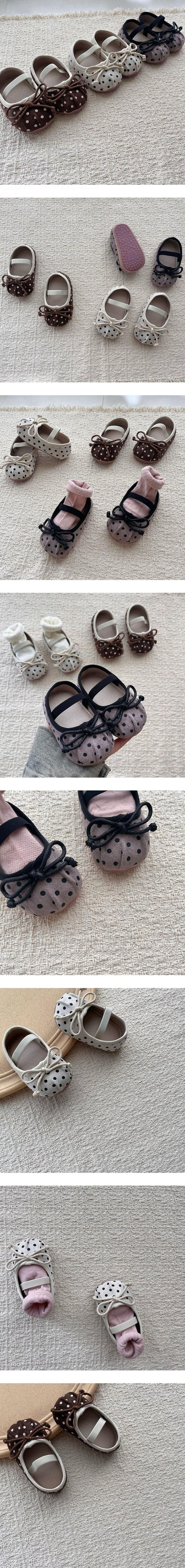 Small Dot Ribbon Shoes by Ante J for Baby - view 1