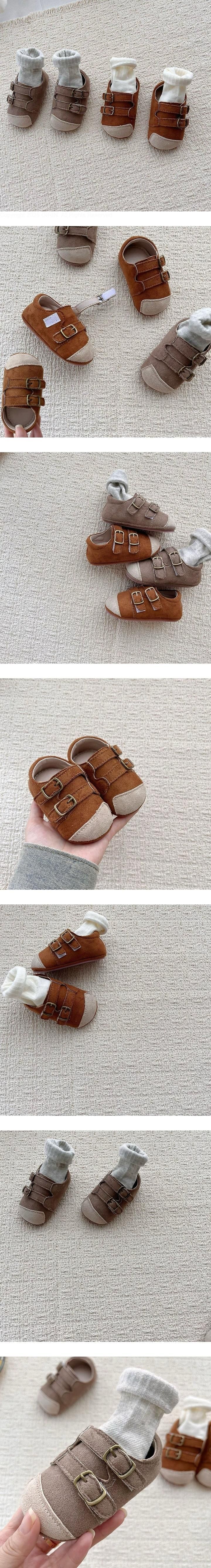 Small Colorblock Two Buckle Shoes by Ante J for Baby - view 1