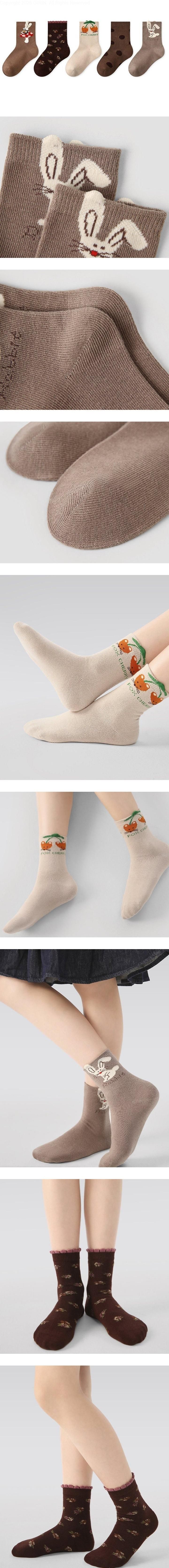 Fox Cherry Rabbit Socks Set by Ante J for Child - view 1