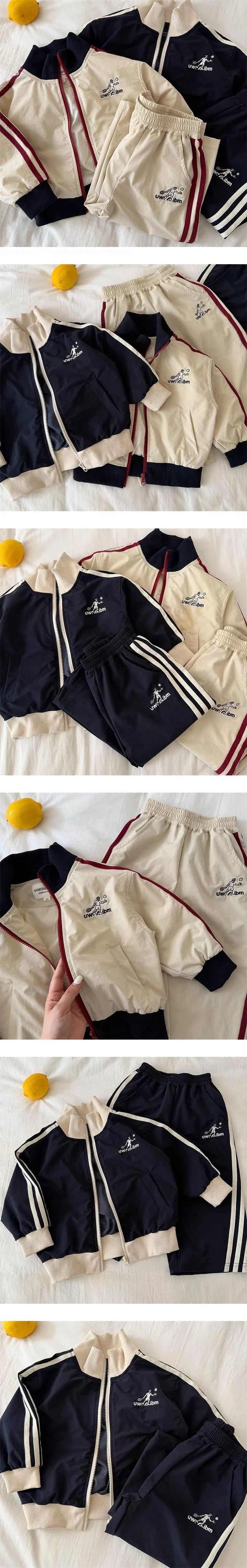 Tennis Player Zip-up Top & Bottom Set by Ante J for Child - view 1
