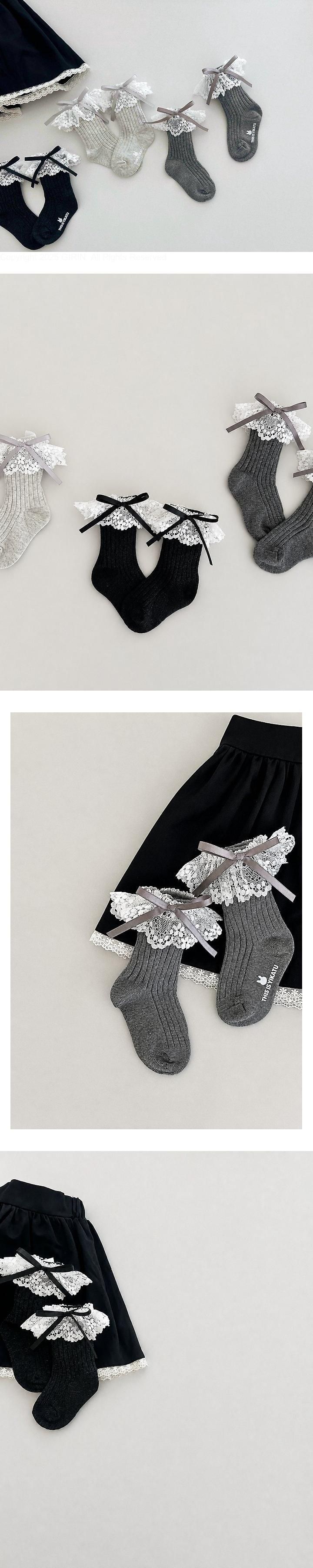 Ribbon Lace Socks Set by Ante J for Child - view 1