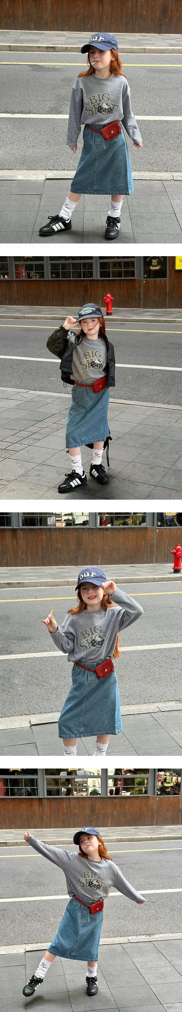 Retro Long Denim Skirt by Ante J for Child - view 1