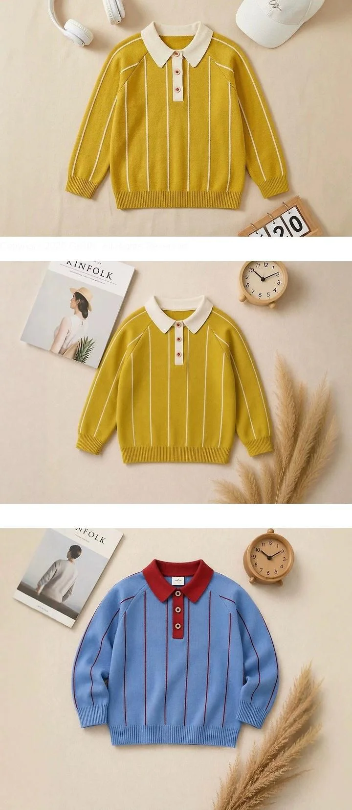 Trendy Striped Collar Knit by Ante J for Child - view 1