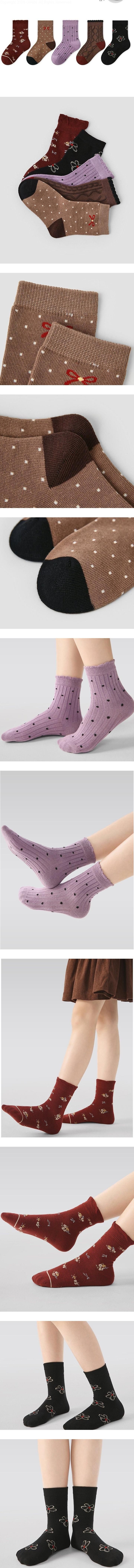 Flower Dot Socks Set by Ante J for Child - view 1