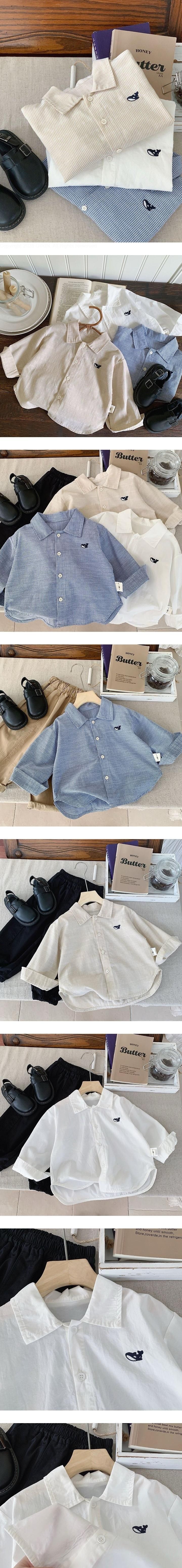 Whale Embroidery Shirt by Ante J for Child - view 1