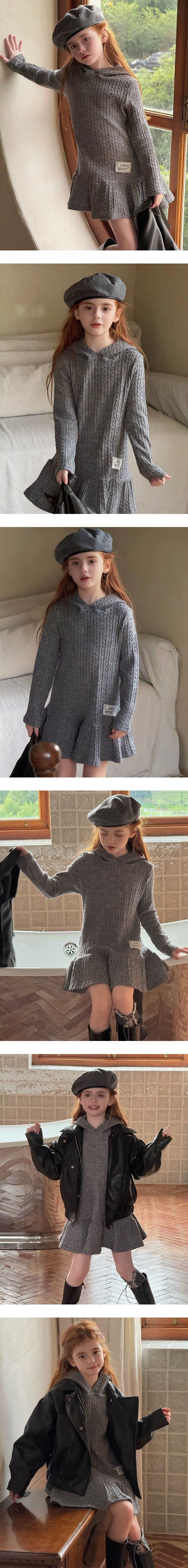Oz Hooded Knit Dress by Ante J for Child - view 1