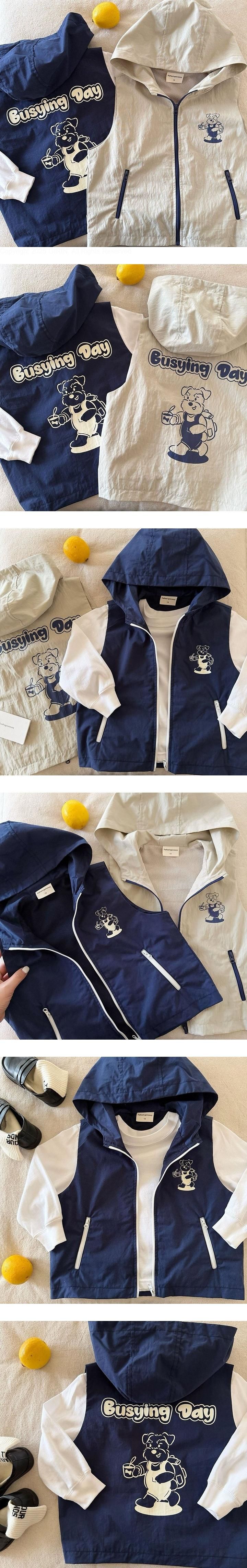 Busying Day Hooded Vest by Ante J for Child - view 1
