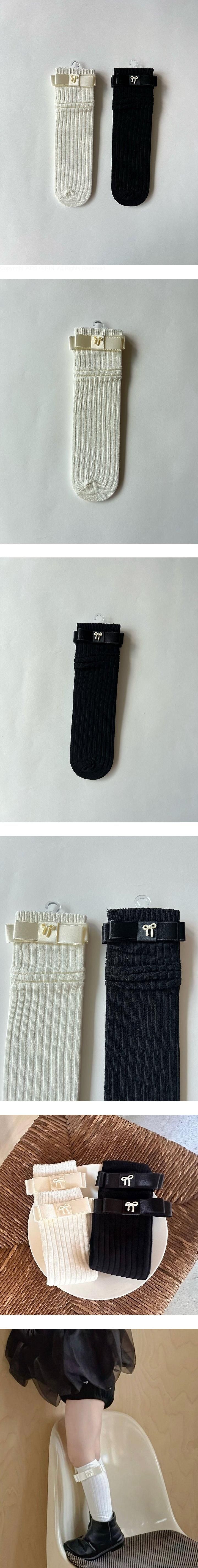Ribbon Decor Long Socks Set by Ante J for Child - view 1