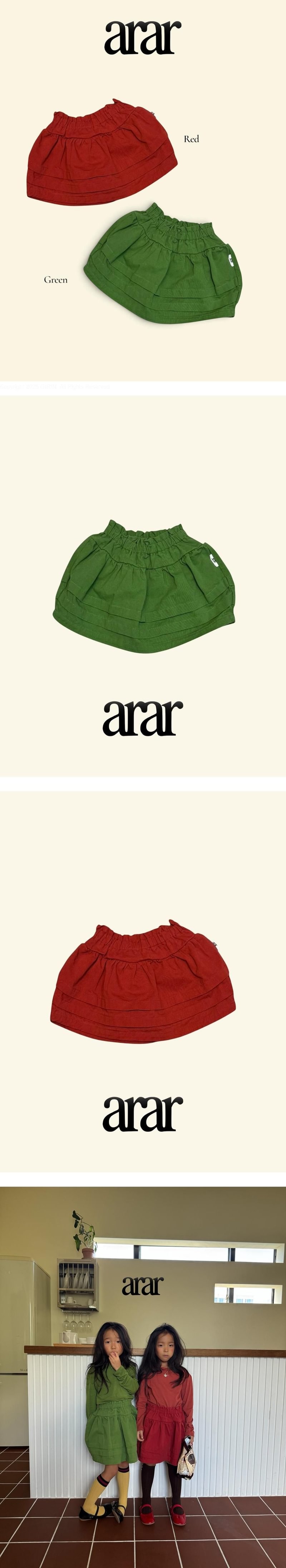 Cotton Pin Tuck Skirt by Arar for Child - view 1