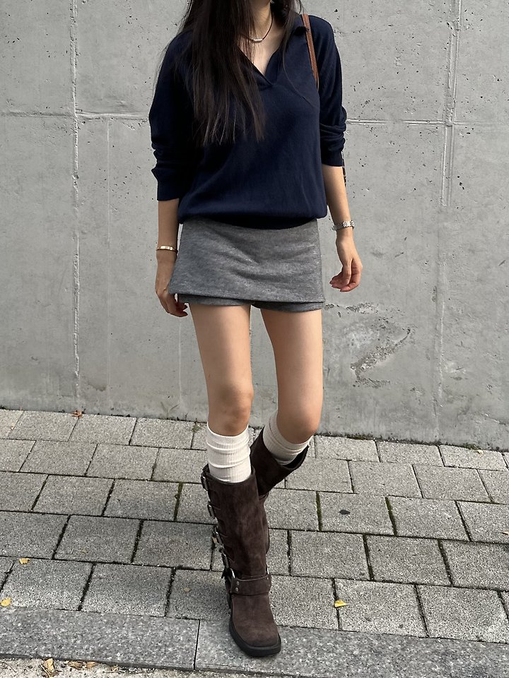 Wool Collar Knit Pullover by Baguette for Women - view 4
