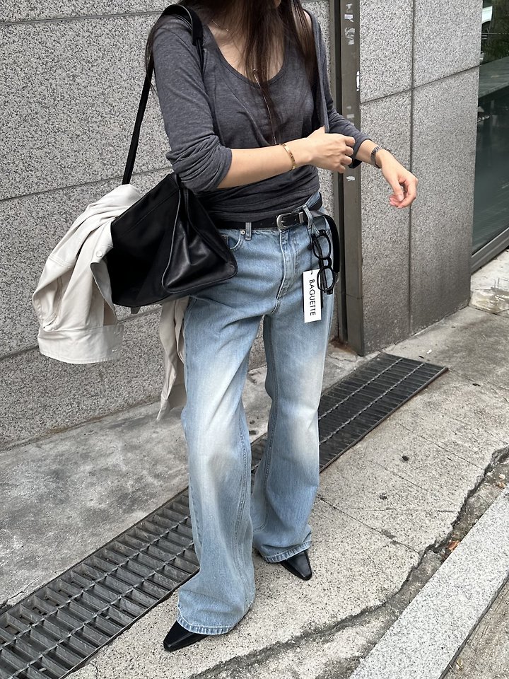 Fancy Bootscut Denim Pants by Baguette for Women - view 2