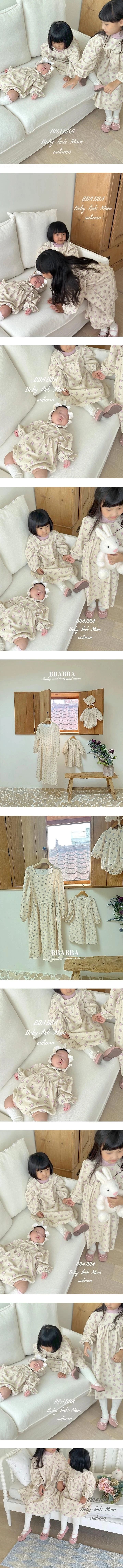 Bella Flower Romper Bonnet Set by BBABBA for Baby - view 1